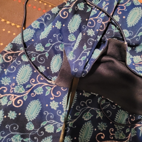 Byer Too! California Blue Diamond Dress Spaghetti Straps Women's Size Medium M - Picture 8 of 9